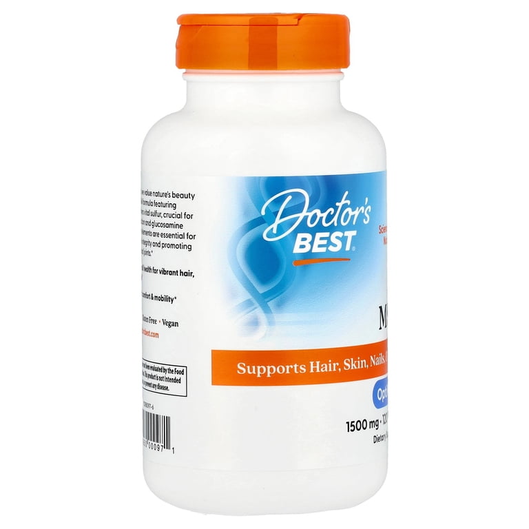Complément Alimentaire MSM 1500 Mg OptiMSM - Doctor's Best - 120 Comprimés - Neuf Scellé