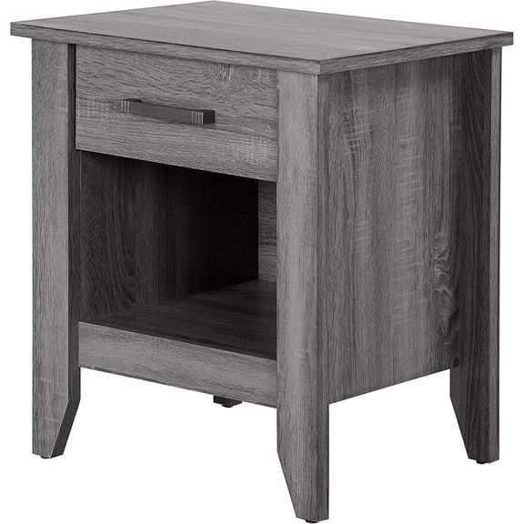 Glory Furniture Lennox G053-N, Gray End Table, Nightstand, 24" H x 18" W x 21" D