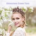 thumbnail image 2 of Unique Bargains Women Faux Crystal Queen Crowns Tiara Princess Rhinestone Tiaras Wedding Birthday Hair Accessories ["Crowns,Dark Gold Tone Pink"], 2 of 7
