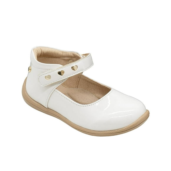 Zapato Para Niña Evento Bautizo Formal Color Charol Hueso beige 12.5