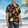 thumbnail image 3 of Fotbe Cartoon Vegetables Camisa Hawaiana para Hombre Unisex – Camisa Casual de Verano con Botones de Manga Corta de Algodón y Lino,Large, 3 of 7