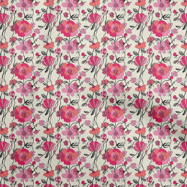 oneOone Silk Tabby Light Yellow Fabric Floral Sewing Craft Projects Fabric Prints By Yard 42 Inch Wide