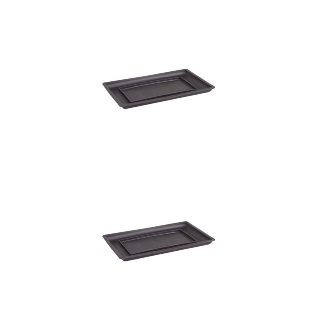 Yuarrent Maceta para bonsái de plástico elegante y ecológica - Jardines Belleza y verduras Maceta Balcón Rectángulo Bandeja grande 20.5 * Rectángulo Bandeja grande 20.5*14.6*1cm 2piezas