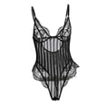 thumbnail image 3 of Lady Lencería Deep V Leotardo Body para Fiesta Discoteca , L Sunnimix Lace Babydoll Lingeries, 3 of 8
