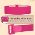 thumbnail image 5 of WHIPPY Women Wide Stretch Belt Elastic Waist Belt for Dresses Ladies Waist Belts, 5 of 6
