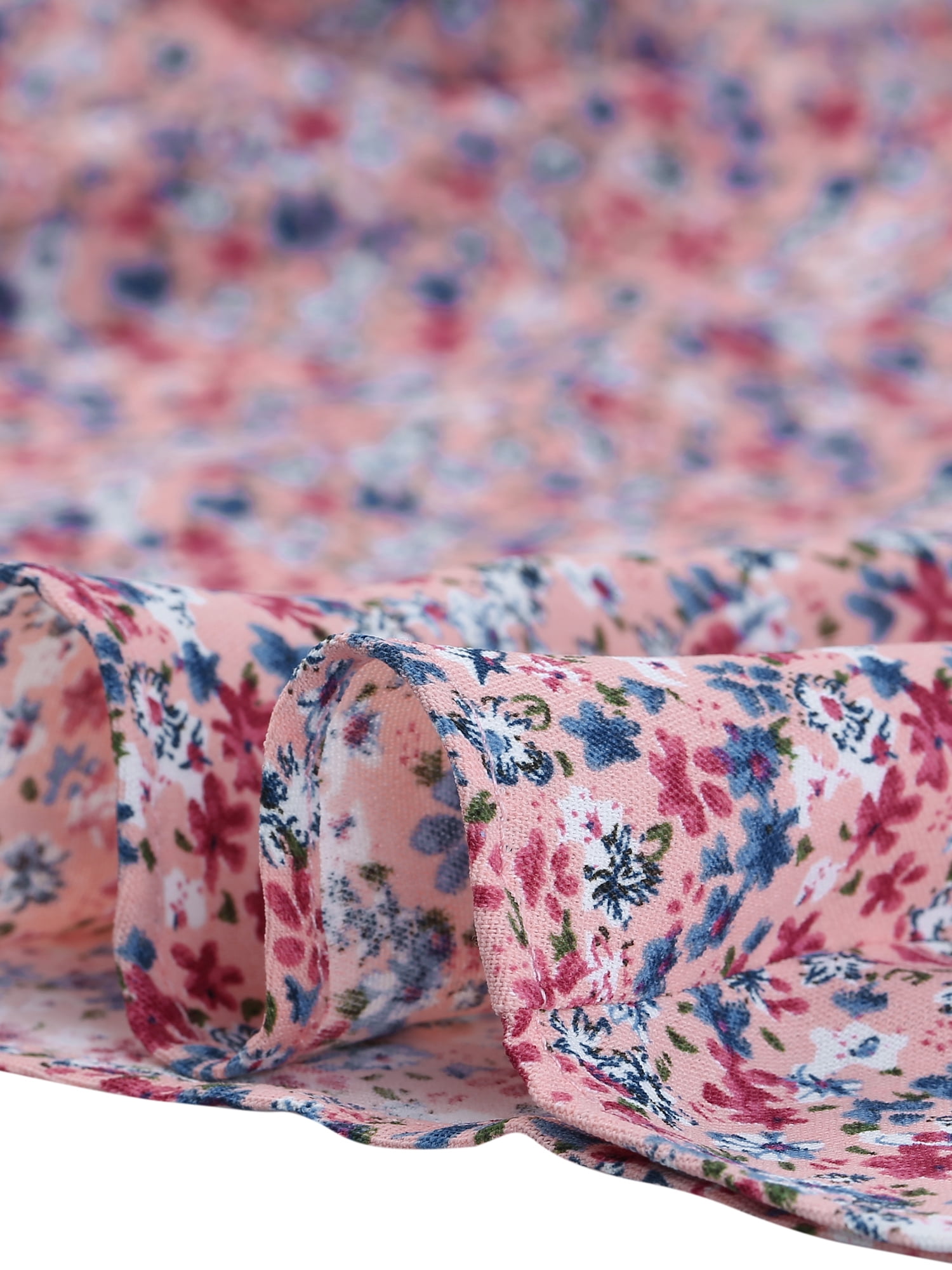 DARING DIVA Women's Elastic Waist A-Line Floral Print Midi Skirt S Pink