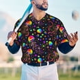 thumbnail image 4 of Fotbe Rainbow Jellyfishes Baseball Jersey Shirt for Men and Women, Casual Short Sleeves Button Down T-Shirt-XX-Large, 4 of 9