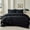 Black, variant on Koniroom Ruched Comforter Set Queen Size, Ruffled Pintuck Boho Bedding for Teen Girls Women, 3 Pieces Soft All-Season Textured Shabby Chic BedRoom Decor Bed Set
