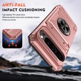 thumbnail image 4 of Dteck for Google Pixel 9 Pro XL Ring Stand Case, Shockproof TPU+PC Built-in Magnetic Kickstand with Card Holder Dual-Layer Design Heavy Duty Protection Phone Case, Rosegold, 4 of 7