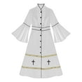 thumbnail image 5 of Sxiwei Women's Clergy Robe Church Cassock Cosplay Costume Choir Maxi Dress Liturgical Pastor White XXL, 5 of 7