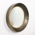 thumbnail image 1 of Miroir Mural Rond à Cadre Noir et Or, 1 of 1