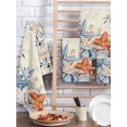 thumbnail image 2 of Orange Blue Starfish Coastal Kitchen Dish Towels for Drying Dishes Set of 3, Summer Beach Eucalyptus Rustic Waffle Weave Microfiber Hand Tea Bathroom Towels Quick Dry & Absorbent Towel 15.7x23.6, 2 of 7