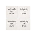 thumbnail image 4 of CafePress - Technically I'm Drunk - Tile Coaster, Drink Coaster Set of 4 w/ holder, 4 of 5