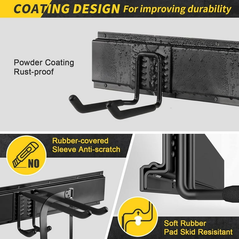 Zmiky ToolStorage Wall Mount 48in- 6 Heavy Duty Hooks,360lbs Capacity