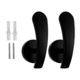 thumbnail image 1 of 2 Pieces Curtain Holdback, Wall Mounted Hooks Drapery Tiebacks with Screws Metal Decorative Curtain Holdbacks Window Drapery Holder Curtain Hooks Black, 1 of 6