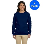 Womens 8 oz. Heavy Blend 50/50 Fleece Crew 3 Pack