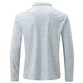 thumbnail image 3 of Blusa y camisa de manga larga con cuello vuelto para hombre, estilo informal de negocios, de moda, con media cremallera y manga larga con cuello vuelto para hombre., 3 of 5