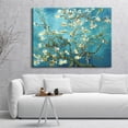 thumbnail image 3 of HFDF Almond Blossom By Vcent Van Gogh Oil Patgs Reproduction Modern Extra Large Floral Giclee Canvas Prts Flowers Pictures on Canvas Wall Art for Home Office Decorations XL 14x11inch Framed, 3 of 6