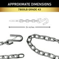 thumbnail image 3 of Rizz-Man Manufacturing Trailer Hitch Safety Chain with S-Hook and Latch, Steel (7800 lb Capacity), 3 of 4