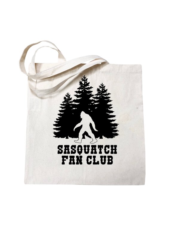 Sasquatch Fan Club Funny Big Foot Cotton Canvas Tote Bag