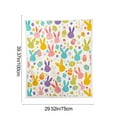 thumbnail image 3 of BiFandian Flannel Easter Blanket, Classic Bunny and Egg Print Throw Blanket, Soft Cozy Blanket for Sofa, Bed, Outdoor Use, Spring Home Decor, Living Room, 3 of 6