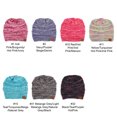 thumbnail image 3 of C.C Messy Bun Ponytail Beanie Warm Four-Tone High Bun Hat, Red Multi, 3 of 4