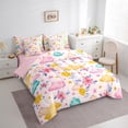 thumbnail image 3 of Homewish Child Teens Cartoon Flowers Bedding Comforter Set 7pcs,Starry Sky Queen Bedding Sets Super Cozy,Dreamy Princess Queen Sheet Sets,Ultra Soft Home Decor,Reversible, 3 of 8