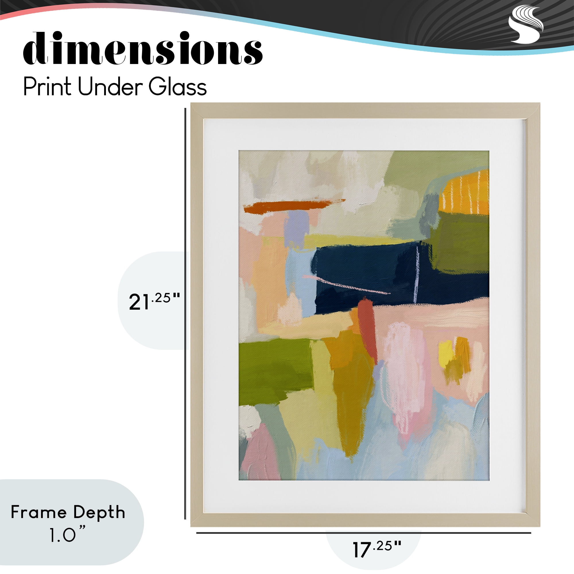 Stupell Industries Pastel Wonder Smattering Birch Framed Print Under Glass, design by Lisa Nohren