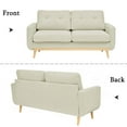 thumbnail image 6 of Aukfa 68" Small Sofa Couch Comfy Mid Century Modern Loveseat Sofa for Living Room Bedroom, Cream, 6 of 10