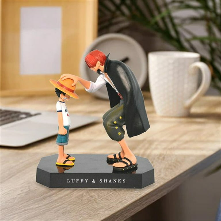 18cm One Piece LUFFY and SHANKS Anime Action Figure Toys 