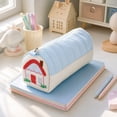 thumbnail image 2 of Hyknon Cute Pencil Case Large Capacity Aesthetic Pencil Pouch with Zipper, Blue Stationery Bag Organizer for Classroom College Office Supplies, 2 of 6