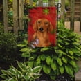 thumbnail image 2 of Carolines Treasures LH9312GF 11 x 15 Po. Drapeau de Noël Dachshund Flocons de Neige Rouges et Verts - Taille Jardin, 2 of 3