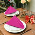 thumbnail image 4 of Iauyy Satin Napkins Set of 6- Magenta Pattern DIY Printing Decoration Cloth Napkin- Easy Care for Home/Party, 4 of 8