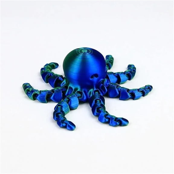 1PC 12cm 3D Printed Octopus Figurine With Flexible Joints For Home Office Desk Decoration Ocean Animal Table Ornament Ideal Gift