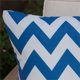 Greylin Outdoor Square Fabric Chevron Water Resistant Throw Pillow, Blue, White - image 9 of 15