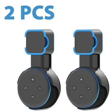 Infurider Mount Holder for Echo Dot 3rd Gen to Space-Save and Hide Messy Wires for Room, Black, 2PCS