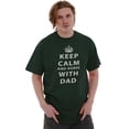 thumbnail image 4 of Keep Calm And Agree With Dad Crown Men's Graphic T Shirt Tees Brisco Brands 2X, 4 of 6