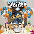 thumbnail image 3 of Dog Man Banner Backdrop Background Birthday Balloons Party Supplies Taspestry Poster Wall Decor, 3 of 5