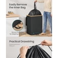 thumbnail image 4 of ZJTER Recycling Bin for Kitchen 37 Gallon. Bottle Recycling Container, Collection Bin, for Metal, Plastic, Paper, Glass, Inner Bag with Handles, Kitchen, Ink Black and Natural Beige URRB513B01, 4 of 7