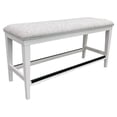 thumbnail image 1 of Pemberly Row 49" Upholstered Counter-Height Bench with Boucle Fabric in White, 1 of 11