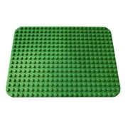 Apostrophe Games Building Block Base Plates for Large Blocks 15" x 10" Green Baseplate, Compatible with Leading Brand Blocks, (1x Green)