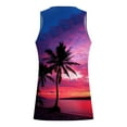 thumbnail image 3 of VEKDONE 2025 Clearance Plus Size Tanks Tops for Men Trendy Palm Tree Graphic Tee 3D Print Blouse Casual Beach Vacation Tank Top Outdoor Sport Gym T-shirt Purple XXXXXXL, 3 of 4