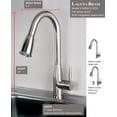 thumbnail image 5 of Builders Shoppe  Contemporary Single Handle 16" Pull-Down Kitchen Faucet Silver Stainless Steel Finish, 5 of 5