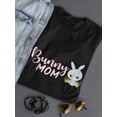 thumbnail image 3 of Cute Bunny Mom Graphic Women Black T-Shirt, Female XX-Large, 3 of 4