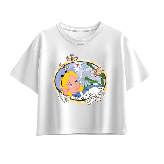 Alice in Wonderland - Alice Daisies - Youth Girls Boxy T-Shirt