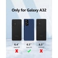 thumbnail image 6 of 【3 in 1 for Samsung Galaxy A32 5G case, with 2 Pack Screen Protector, Camera Protection，Liquid Silicone Slim Shockproof Protective Phone Case 6.5inch [Microfiber Lining] (Navy Blue), 6 of 12