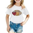 thumbnail image 2 of Gubotare Girls Tops Short Sleeve Girls T Shirt Graphic Casual Fashion Tee Shirts T Shirt (WH5,5-6 Years), 2 of 3