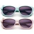 thumbnail image 2 of Newbee Fashion - Kids Girls Cute Bow Fashion Sunglasses One Piece Shield Lense (4-12 Years) UV Protection, 2 of 2