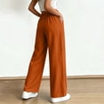 thumbnail image 7 of LIaqionyy Women's Straight Leg Pants Elastic Waist Drawstring Flowy Loose Lounge Lightweight Trousers with Pockets, 7 of 7