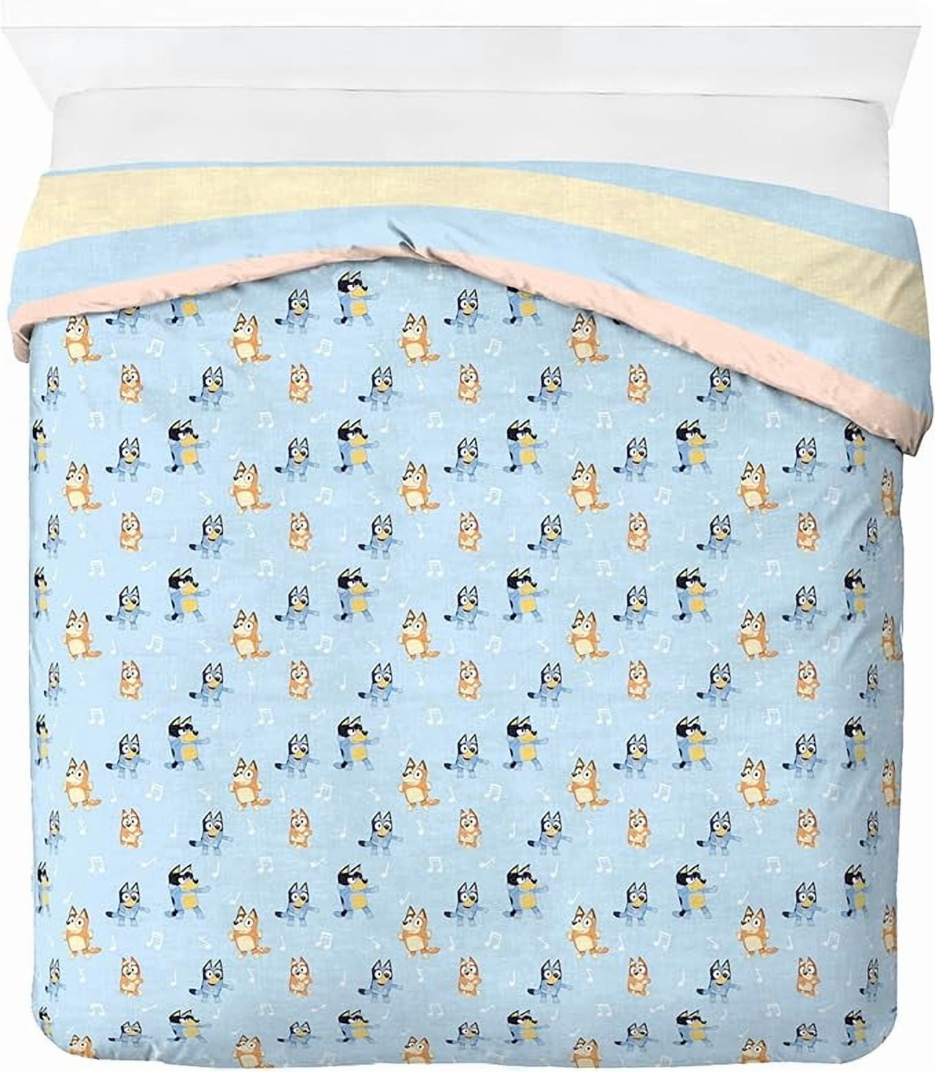 Bluey Can't Stop Dancing 3 Piece Full Size Duvet Cover & Sham Set